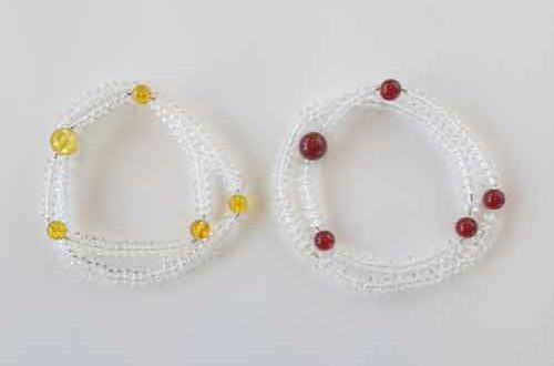 今月のプレゼント　腕輪念珠「本水晶　瑪瑙入」「本水晶　黄水晶入」の2種セット